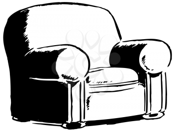 Royalty Free Clipart Image of an Easy Chair