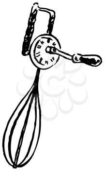 Royalty Free Clipart Image of an Egg Beater
