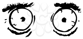 Royalty Free Clipart Image of Wild Eyes