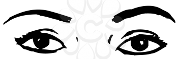 Royalty Free Clipart Image of a Woman's Eyes
