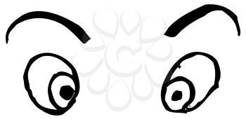 Royalty Free Clipart Image of Crossed Eyes