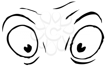 Royalty Free Clipart Image of Surprised Eyes
