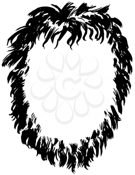 Royalty Free Clipart Image of a Blank Werewolf Face
