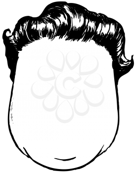 Royalty Free Clipart Image of a Chubby Woman's Blank Face