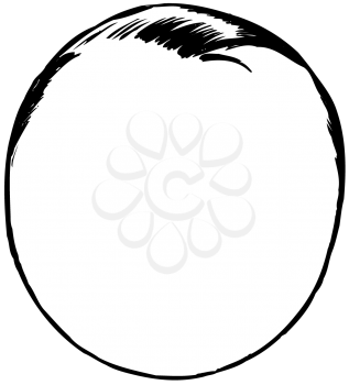 Royalty Free Clipart Image of a Man's Round Face