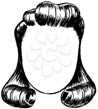 Royalty Free Clipart Image a Retro Hairstyle