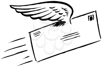 Royalty Free Clipart Image of Airmail