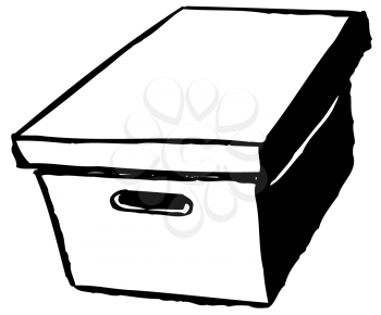 Royalty Free Clipart Image of a File Box