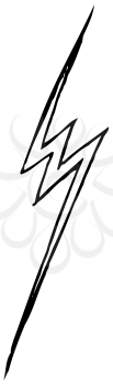 Royalty Free Clipart Image of a Flash of Lightning