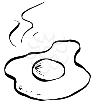 Royalty Free Clipart Image of a Fried Egg