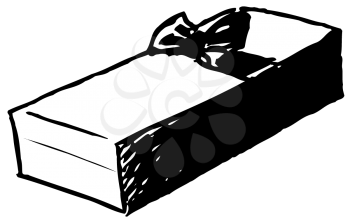 Royalty Free Clipart Image of a Rectangular Present