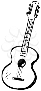 Royalty Free Clipart Image of a Guitar