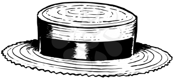 Royalty Free Clipart Image of a Straw Hat