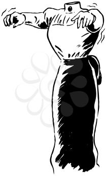 Royalty Free Clipart Image of a Headless Woman