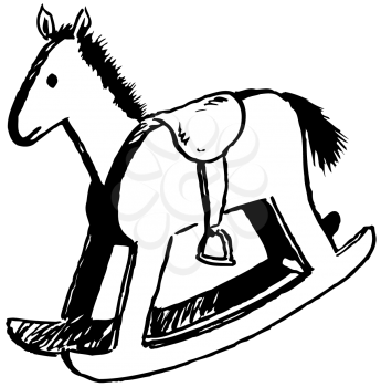 Royalty Free Clipart Image of a Hobby Horse