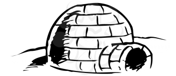 Royalty Free Clipart Image of Igloo