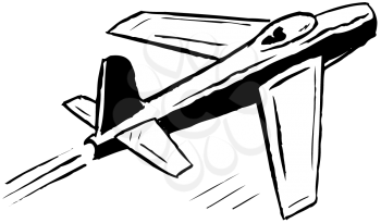 Royalty Free Clipart Image of a Jet 