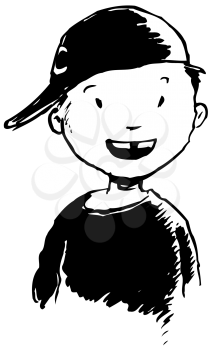 Royalty Free Clipart Image of a Kid