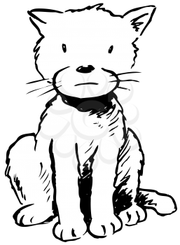 Royalty Free Clipart Image of a Kitten