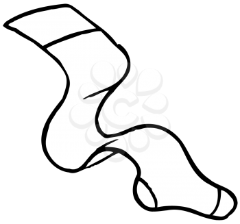Royalty Free Clipart Image of a Lady's Stocking