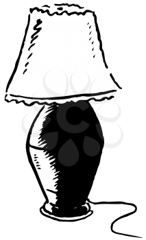 Royalty Free Clipart Image of a Table Lamp