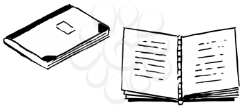 Royalty Free Clipart Image of a Ledger Book