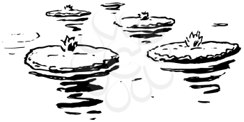 Royalty Free Clipart Image of Lilypads