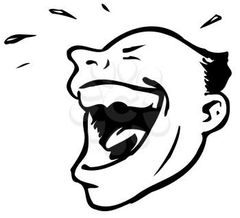 Royalty Free Clipart Image a Laughing Man