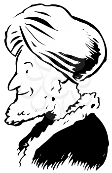 Royalty Free Clipart Image of
a Man in a Turban