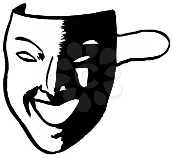 Royalty Free Clipart Image of a Harlequin Mask