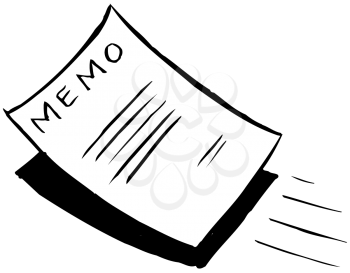 Royalty Free Clipart Image of a Memo