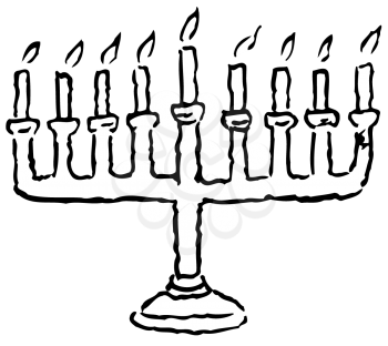 Royalty Free Clipart Image of a Candleholder