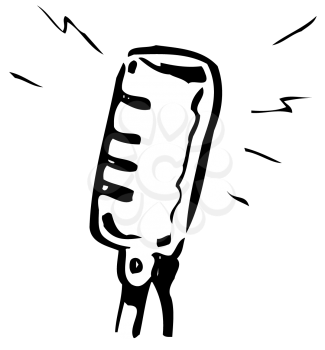 Royalty Free Clipart Image of a Microphone