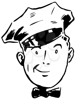 Royalty Free Clipart Image of
a Milkman