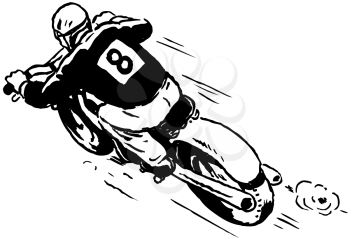 Royalty Free Clipart Image of a Motocross Rider