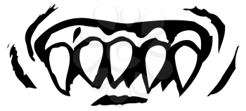 Royalty Free Clipart Image of Fangs