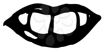 Royalty Free Clipart Image of a Toothy Smile