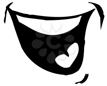 Royalty Free Clipart Image of a Goofy Smiles