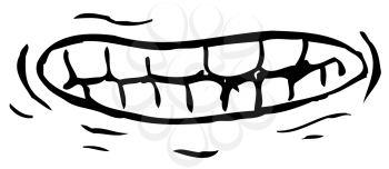 Royalty Free Clipart Image of Clenched Teeth