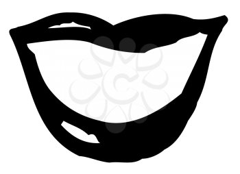 Royalty Free Clipart Image of a Big Smile