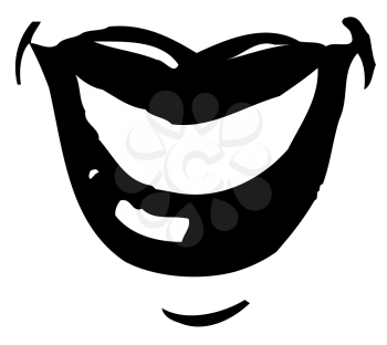 Royalty Free Clipart Image of Big Lips and a Big Smile