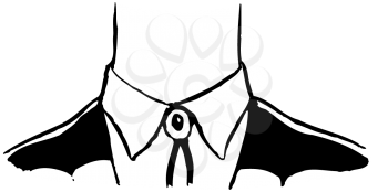 Royalty Free Clipart Image of a Western Shirt and Tie