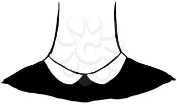 Royalty Free Clipart Image of a Neck in a Feminine Collar