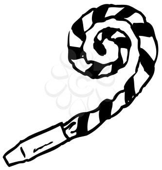 Royalty Free Clipart Image of a Noisemaker