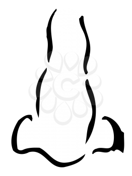 Royalty Free Clipart Image of a Nose