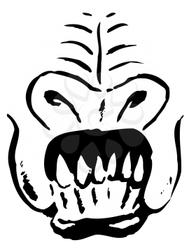 Royalty Free Clipart Image of a Monster's Nose and Mouth