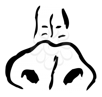 Royalty Free Clipart Image of a Pig Snout Nose