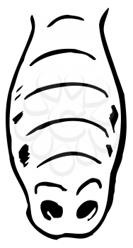 Royalty Free Clipart Image of a Very Strange Nose