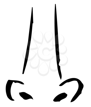 Royalty Free Clipart Image of a Nose