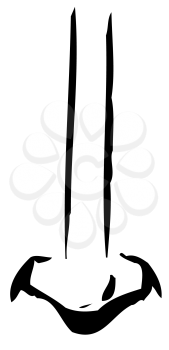Royalty Free Clipart Image of a Long Nose